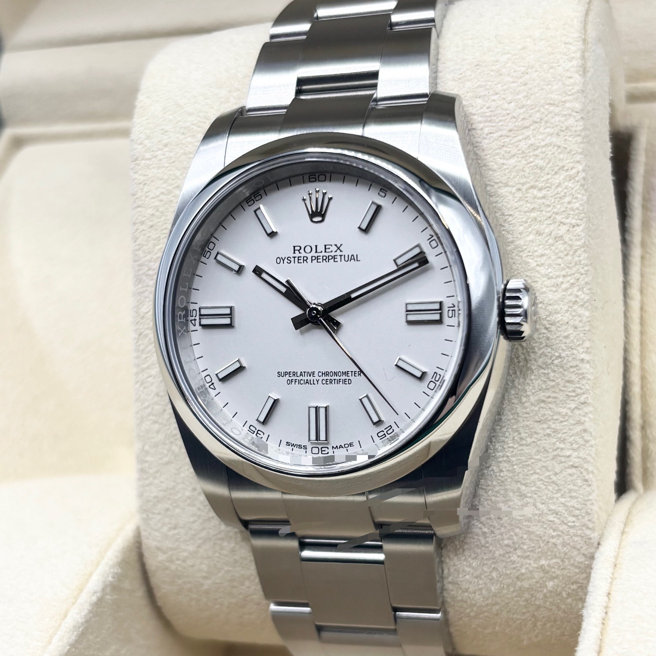 ロレックス オイスターパーペチュアル 116000 ホワイト ステンレススチール 36mm