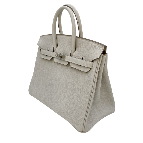 【現金特価】エルメス バーキン25 パールグレー トゴ シルバー金具 B刻印