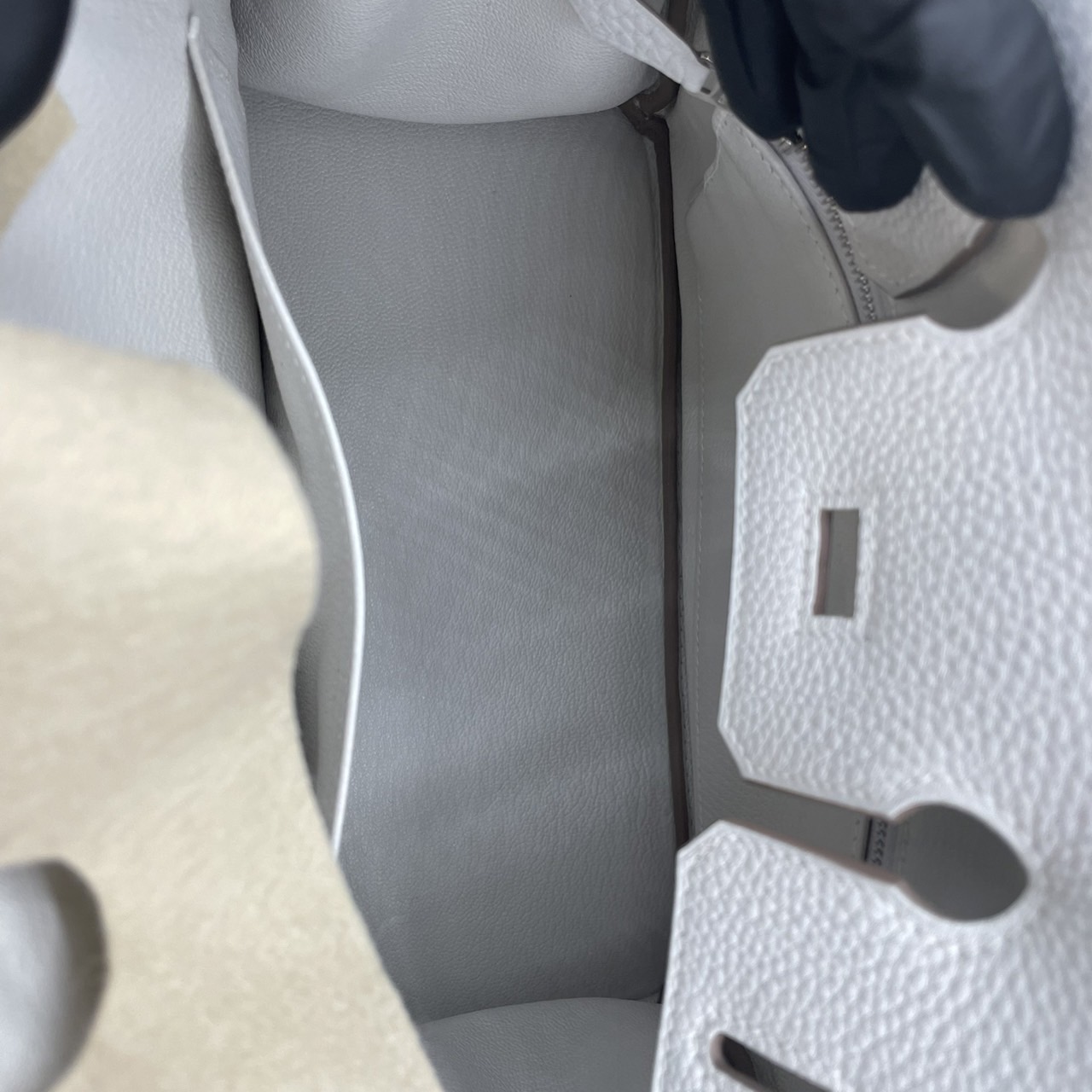 【現金特価】エルメス バーキン25 パールグレー トゴ シルバー金具 B刻印