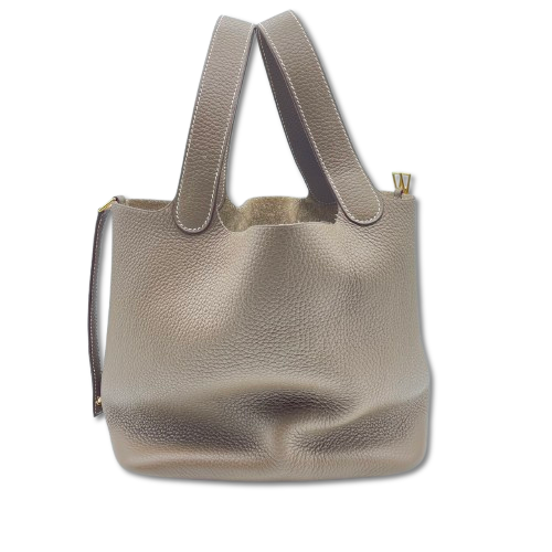 エルメス ピコタンロック MM エトゥープ トリヨンクレマンス ゴールド金具 Z刻印