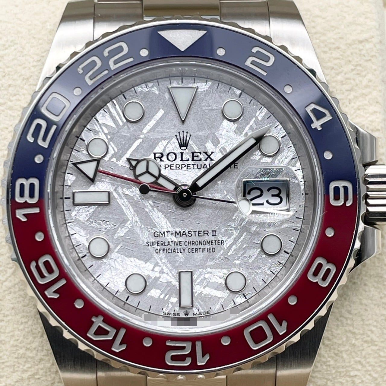 ロレックス GMTマスターII 126719BLRO オイスターブレスレット メテオライト ホワイトゴールド 40mm