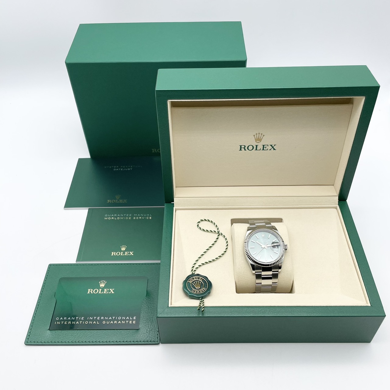 ロレックス デイトジャスト 126234 ミントグリーン オイスターブレス 36mm