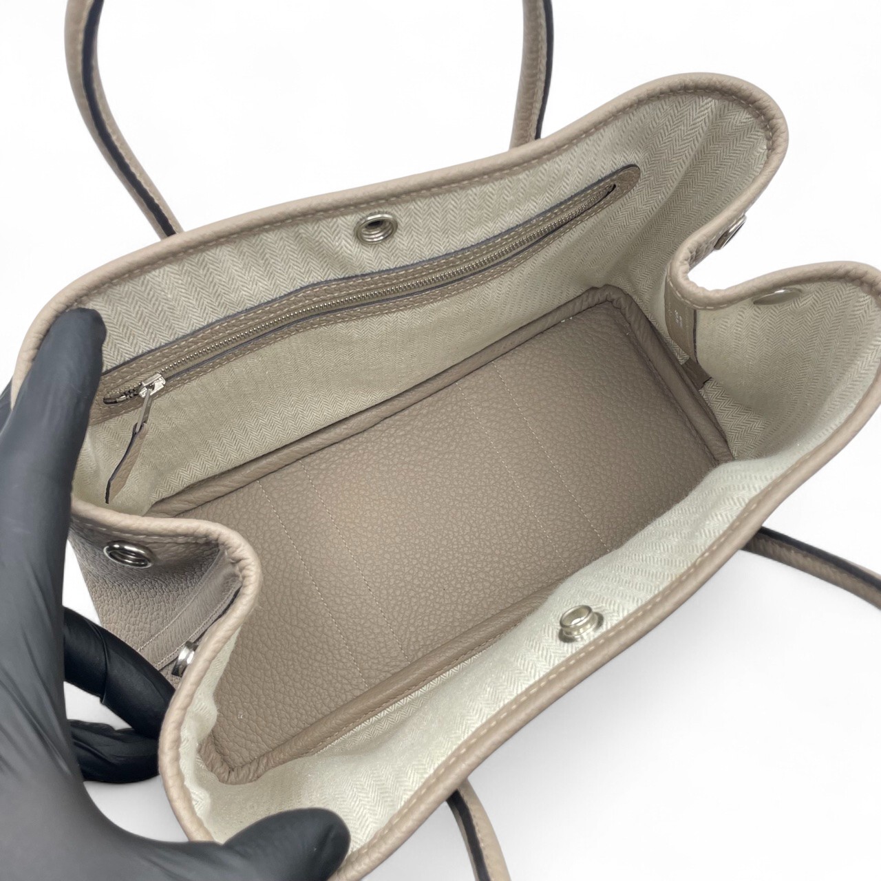 エルメス ガーデンパーティ TPM トレンチ カントリー シルバー金具 T刻印