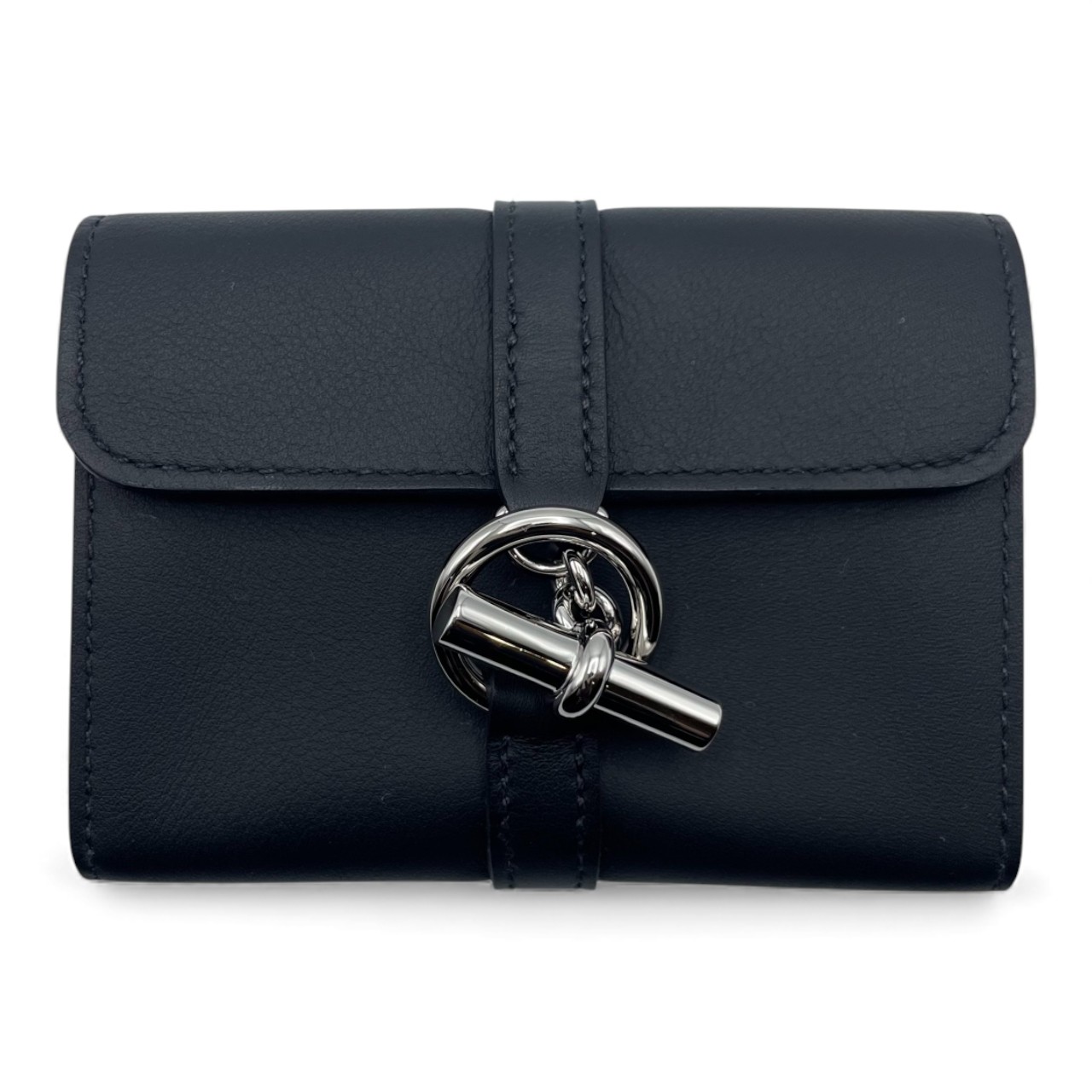 エルメス グレナンコンパクトウォレット ノワール スイフト シルバー金具 K刻印