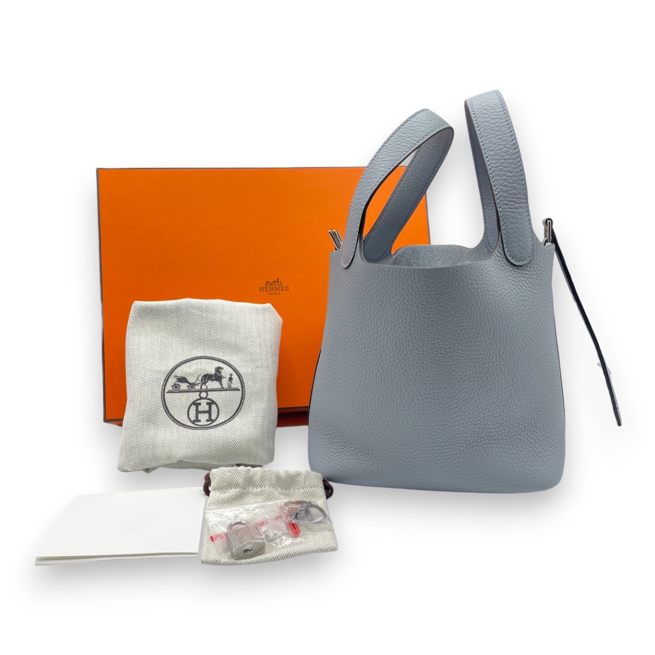 HERMES エルメス ピコタン22 MM トリヨンクレマンス グレージュ系 エルメス ピコタンロック PM グリパンタン トリヨンクレマンス