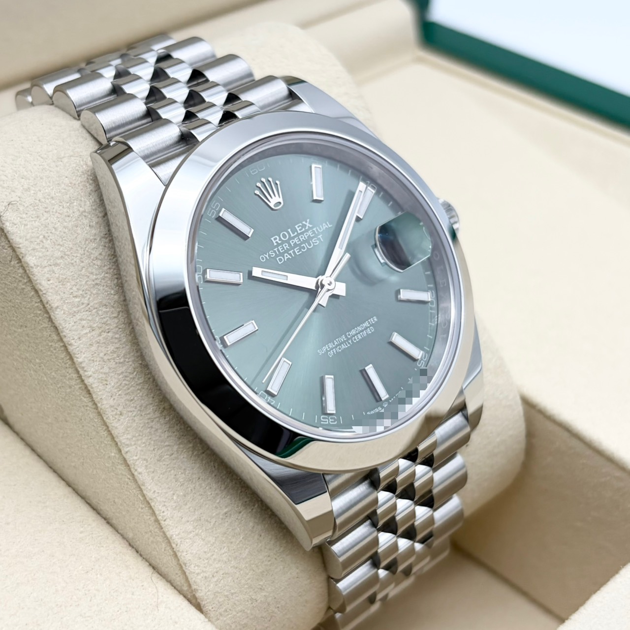 ロレックス デイトジャスト 126300 ミントグリーン ジュビリーブレスレット 41mm