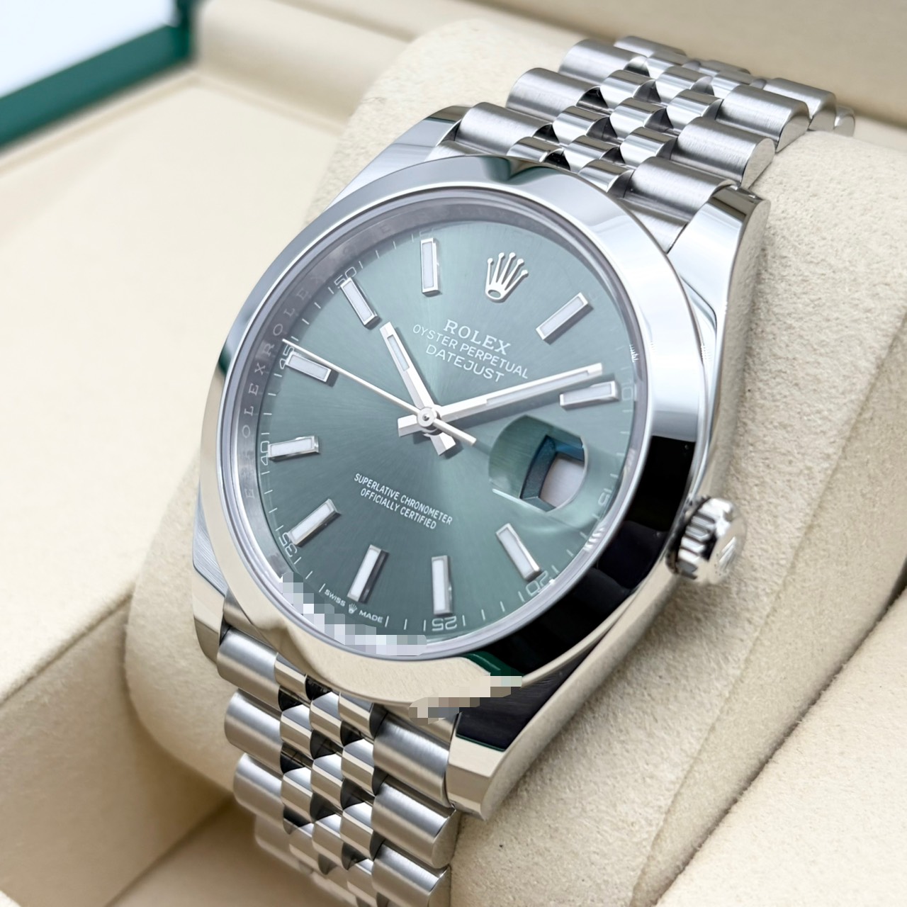 ロレックス デイトジャスト 126300 ミントグリーン ジュビリーブレスレット 41mm