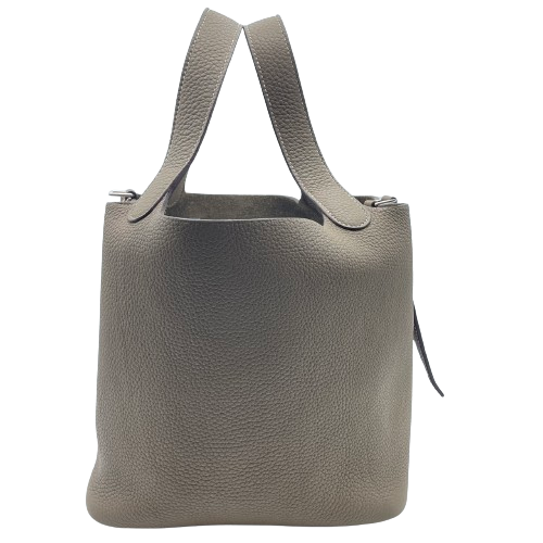 エルメス ピコタンロック MM エトゥープ トリヨンクレマンス シルバー金具 D刻印