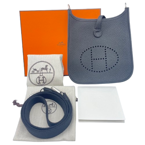 エルメス ミニエヴリン TPM ノワール トリヨンクレマンス シルバー金具 W刻印