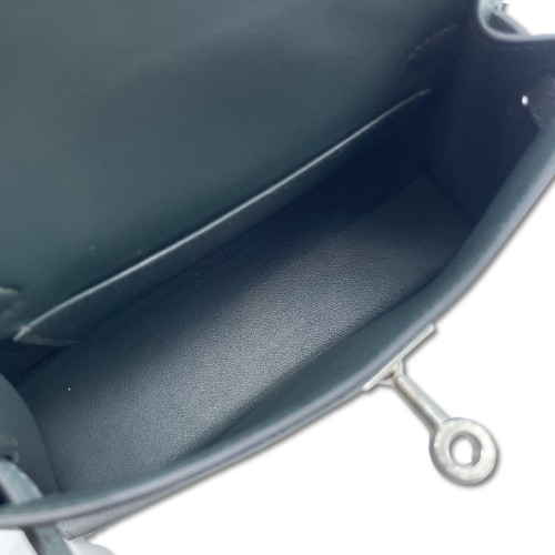 エルメス ミニケリー2 トリコロール セリエ ベールマングローブ/ベールアマンデ/ノワール エプソン シルバー金具 K刻印