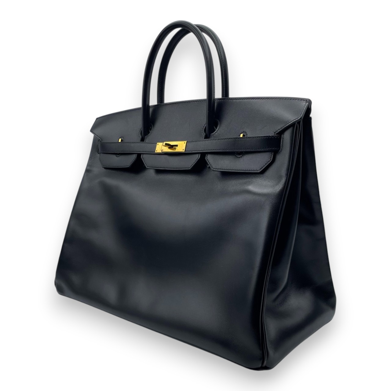 エルメス バーキン 40 ノワール ボックスカーフ ゴールド金具 □H刻印