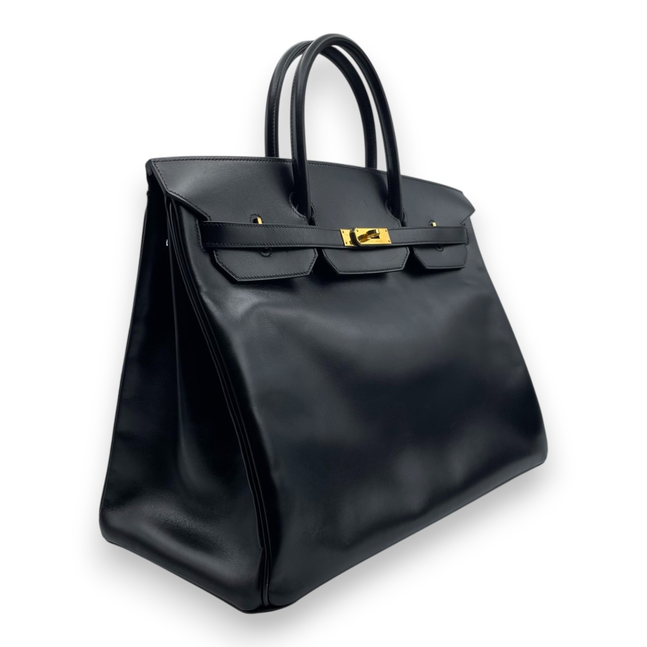 エルメス バーキン 40 ノワール ボックスカーフ ゴールド金具 □H刻印