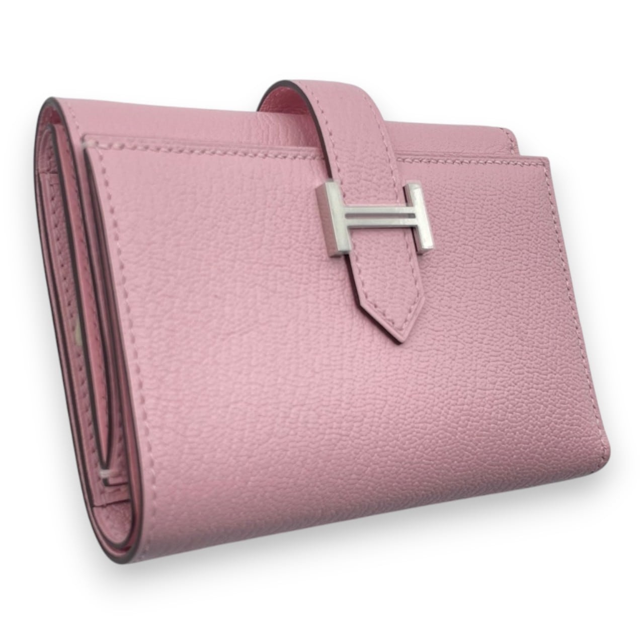 エルメス ベアンコンビネ ローズサクラ シェーブル シルバー金具 K刻印