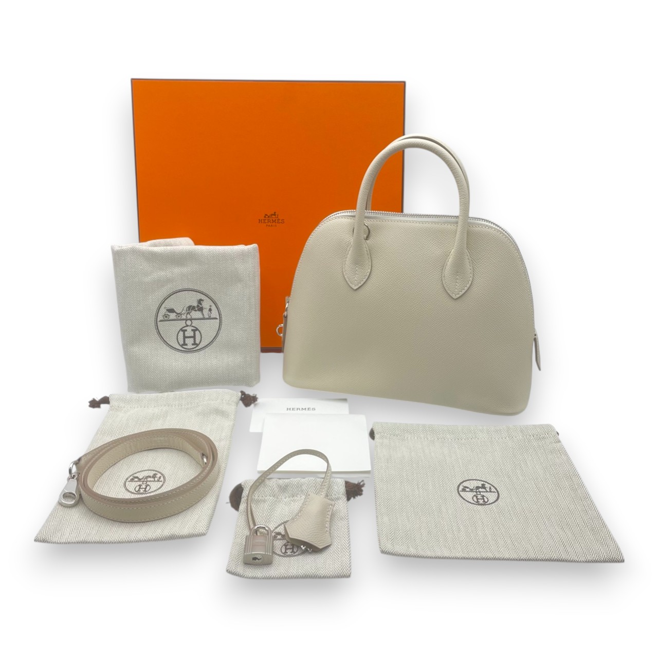 エルメス ボリード1923 25 クレ エプソン シルバー金具 K刻印