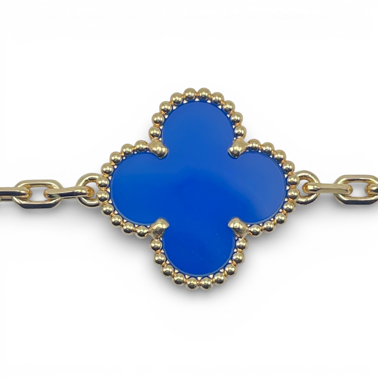 ヴァンクリーフ＆アーペル ヴィンテージアルハンブラ 5P ブレスレット VCARP34900 アゲート イエローゴールド