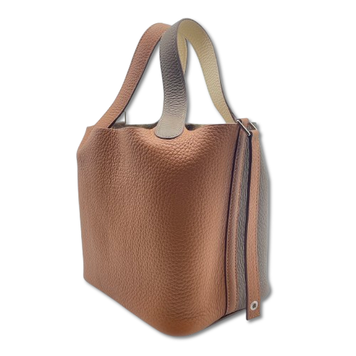 エルメス ピコタンロック カザック PM エトゥープ/ゴールド トリヨンクレマンス シルバー金具 U刻印