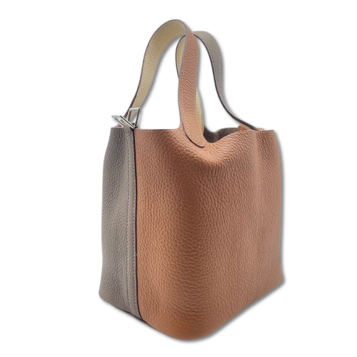 エルメス ピコタンロック カザック PM エトゥープ/ゴールド トリヨンクレマンス シルバー金具 U刻印