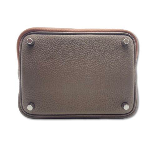 エルメス ピコタンロック カザック PM エトゥープ/ゴールド トリヨンクレマンス シルバー金具 U刻印