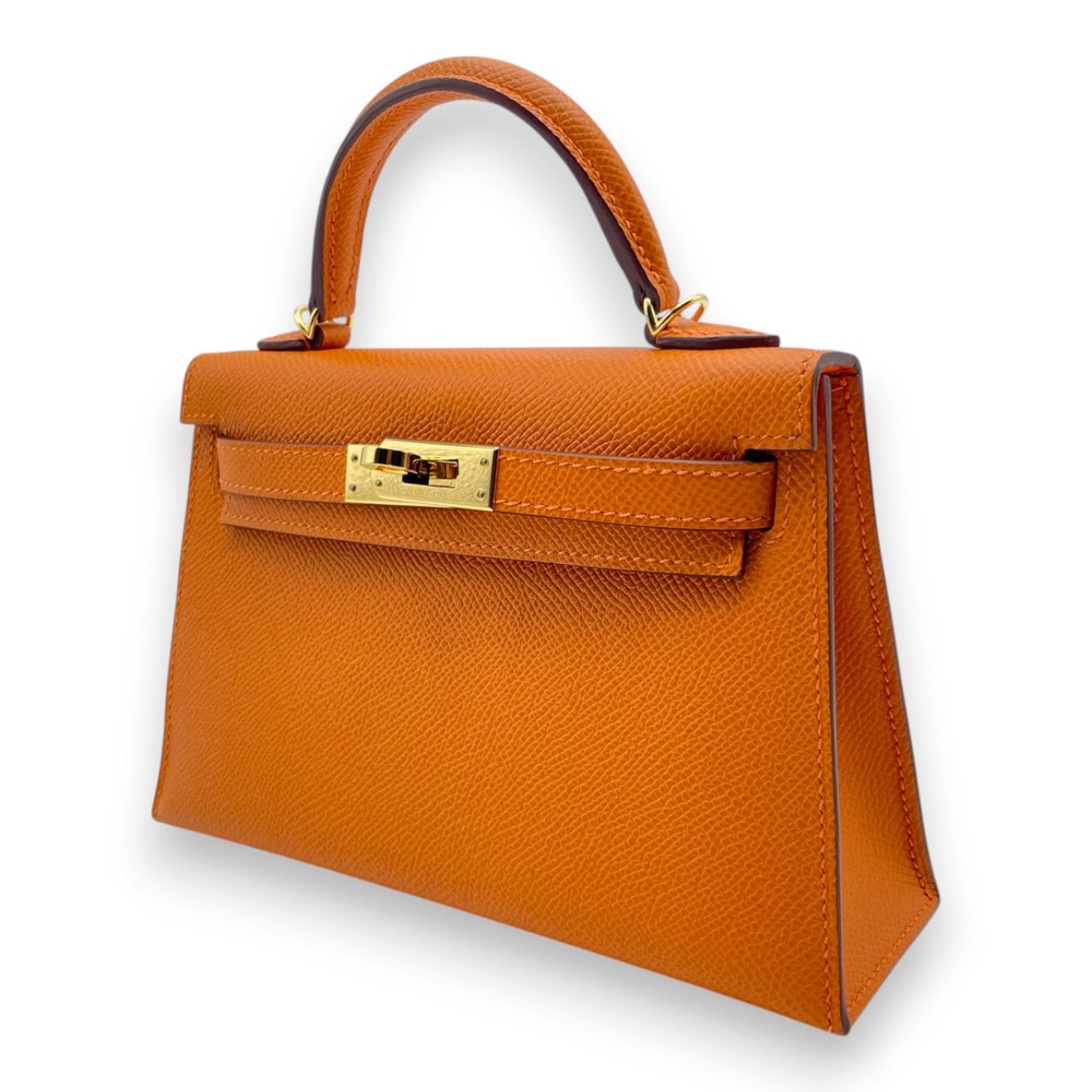 エルメス ミニケリー オレンジ エプソン ゴールド金具 B刻印 エルメス ミニケリー オレンジ エプソン ゴールド金具 B刻印