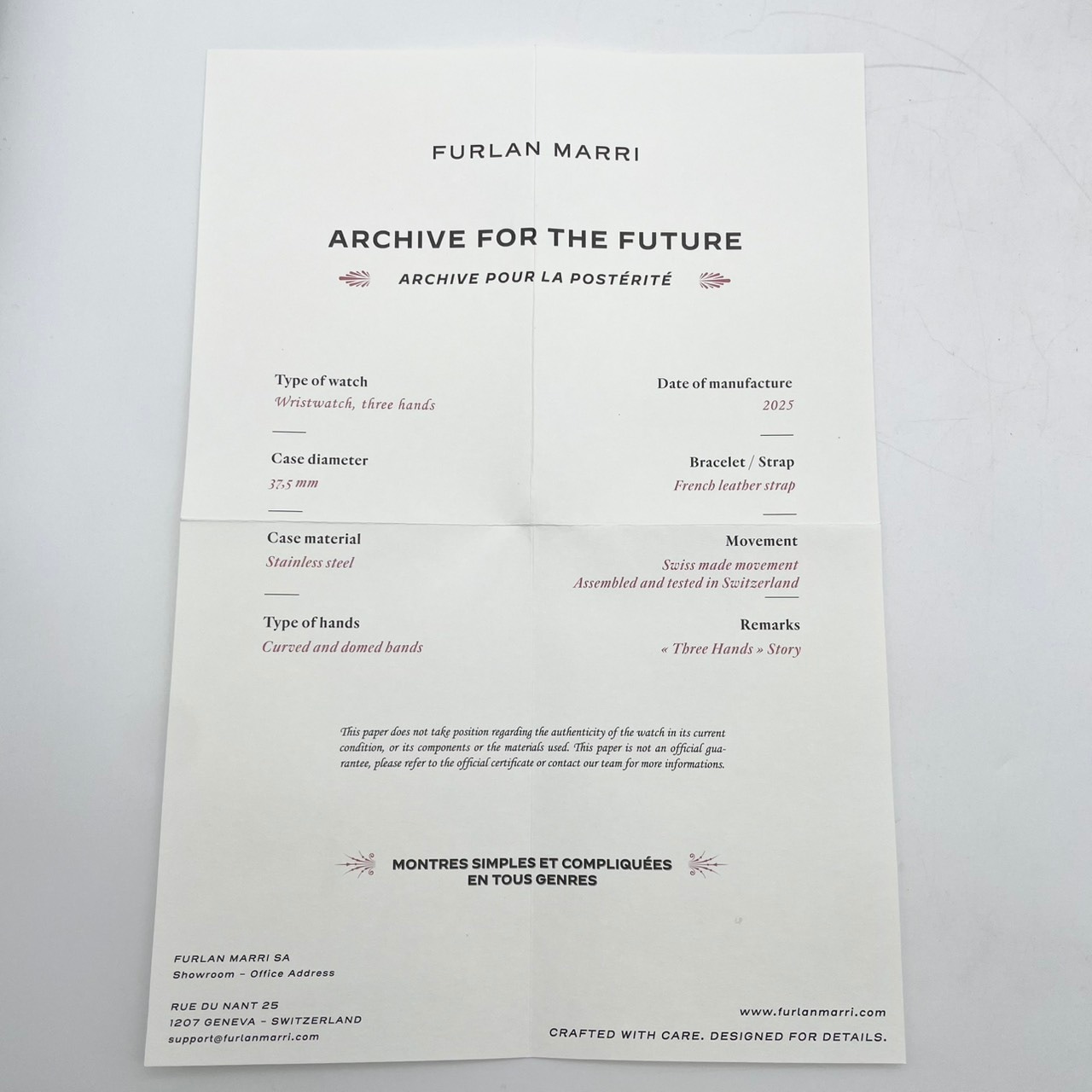 ファーランマリ コルヌ・ド・ヴァッシュ ホワイト・セクター 2161-A ホワイト 37.5mm