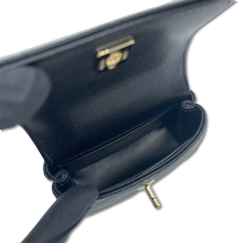 シャネル ココハンドル AP4245 W11 ブラック キャビアスキン ゴールド金具