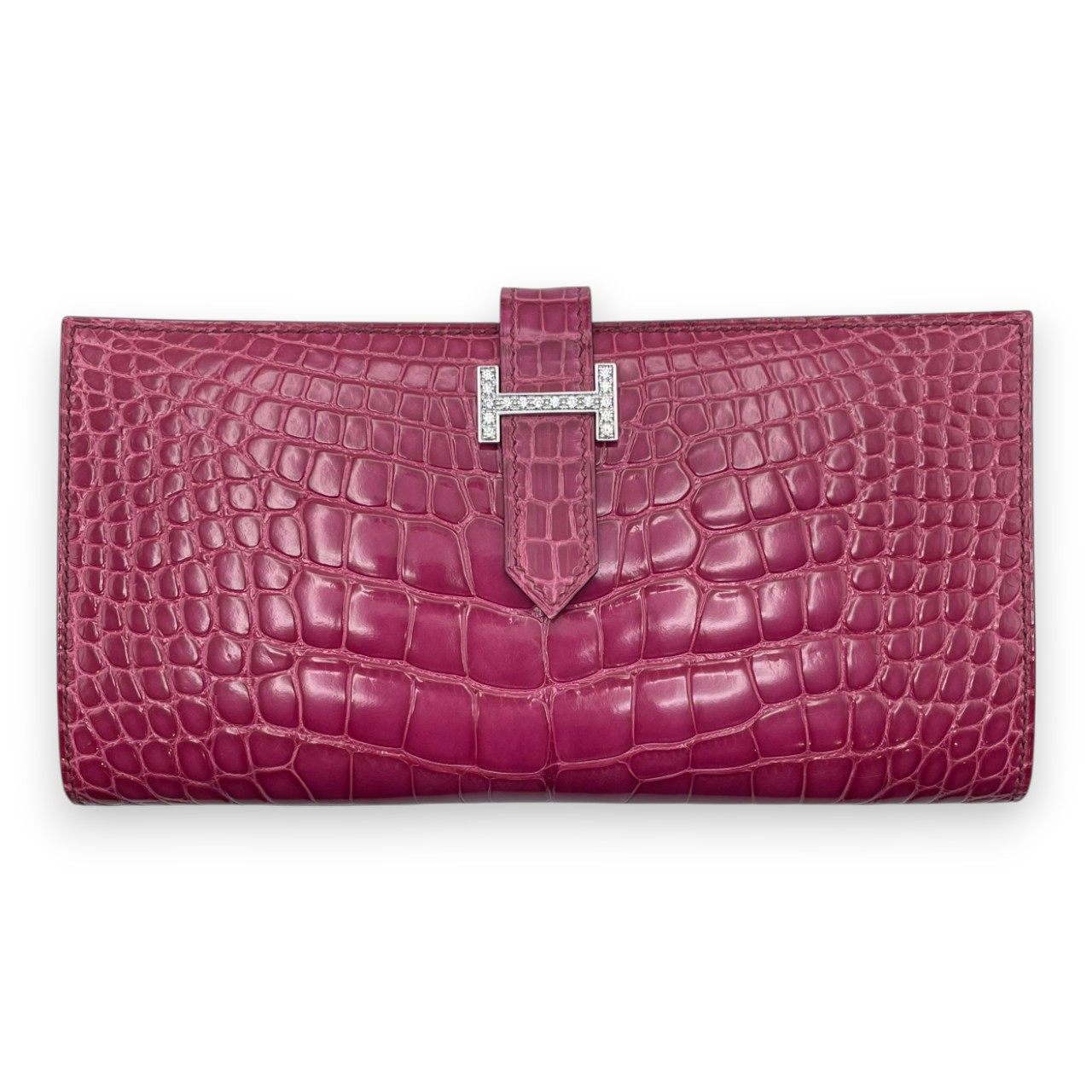 月末まで特価‼️【国内正規品】エルメス べアンスフレ VEAU BUTLER エルメス ベアンスフレ フューシャピンク アリゲーター ホワイト