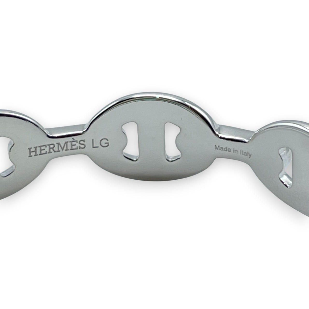 エルメス シェーヌ・ダンクル アンシェネ バングル LG H109509B シルバー925