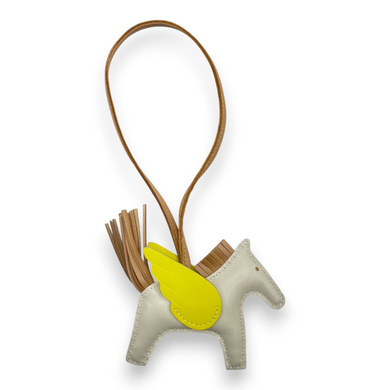 エルメス ペガサスチャーム PM クレ/ライム/チャイ U刻印 - ブランド品