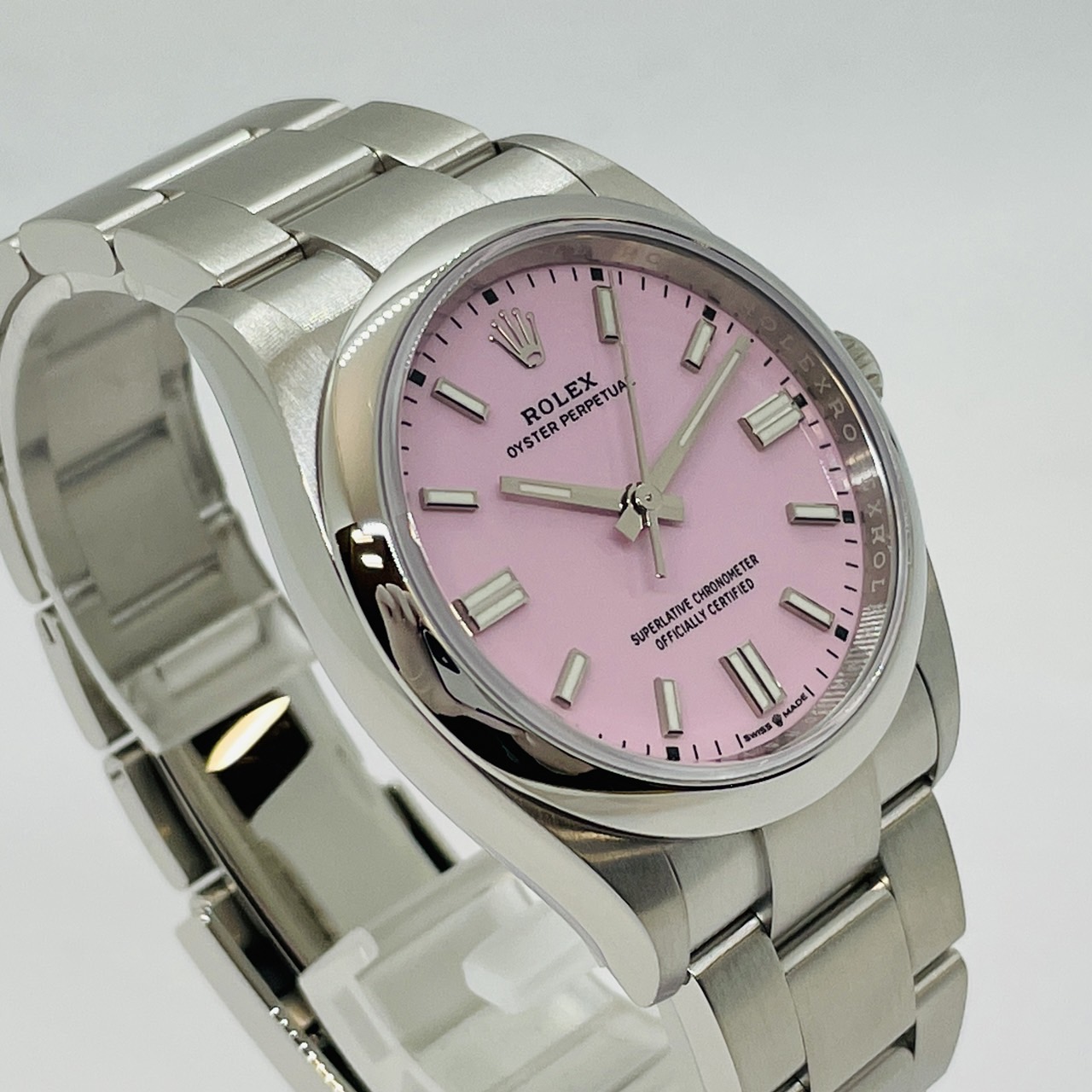 ロレックス オイスターパーペチュアル 126000 オイスターブレスレット キャンディピンク
