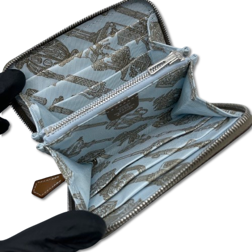 エルメス シルクインコンパクト Merveilleuses Lanternes エトゥープ エヴァーカラー シルバー金具 W刻印