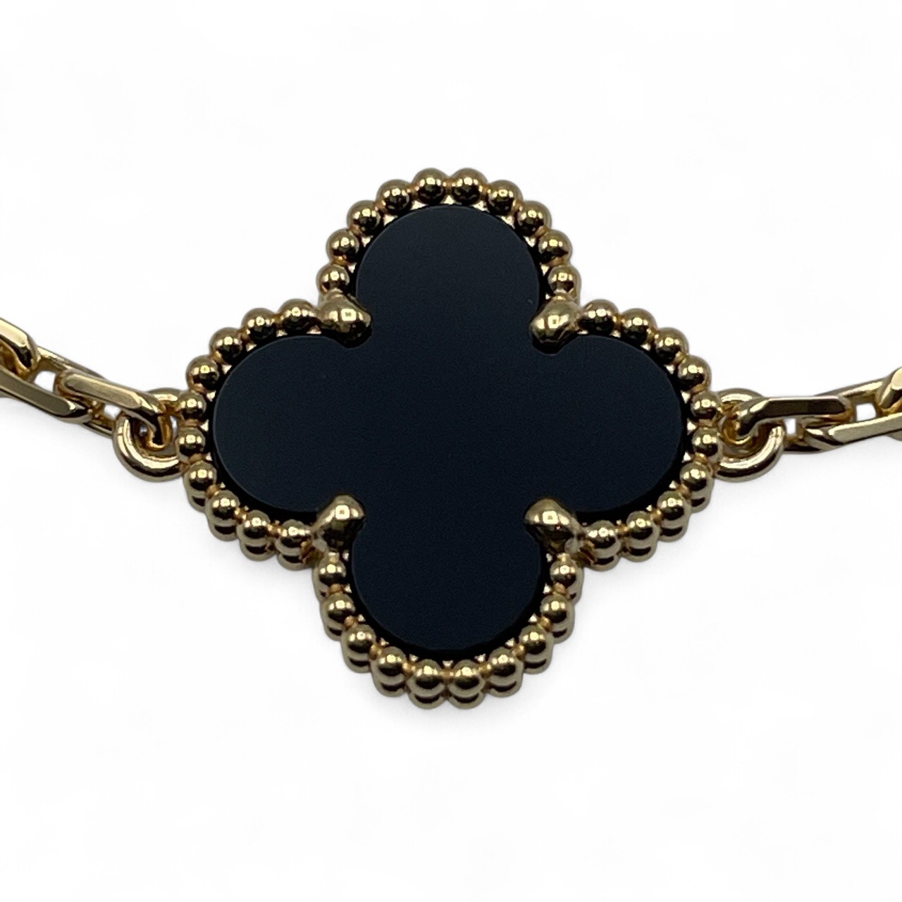 ヴァンクリーフ＆アーペル ヴィンテージアルハンブラ 5P ブレスレット VCARA41300 オニキス イエローゴールド