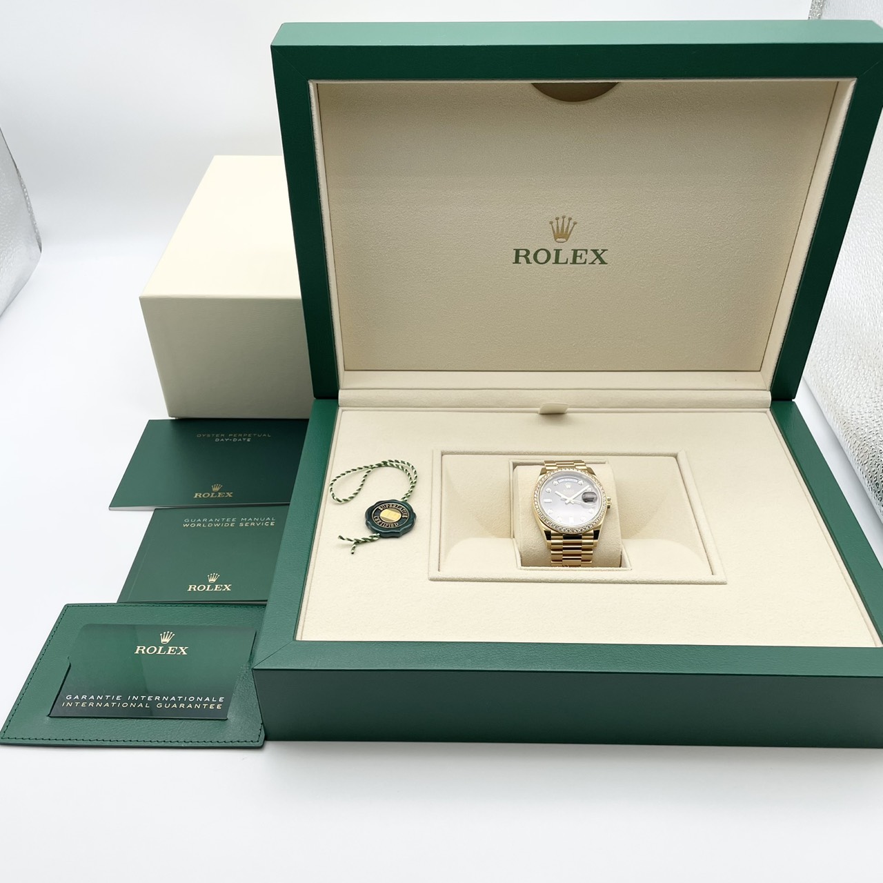 ロレックス デイデイト 128348RBR ダークグレー プレシデントブレス 36mm