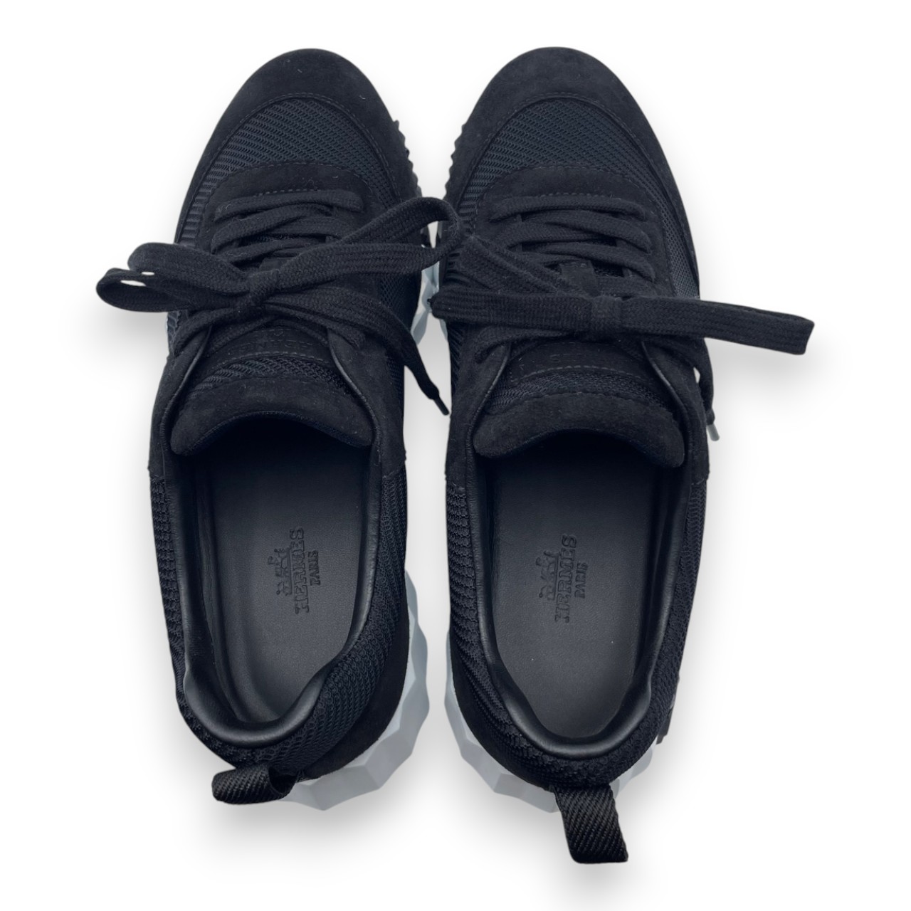 エルメス スニーカー バウンジング 38 黒 テクスチャードメッシュ