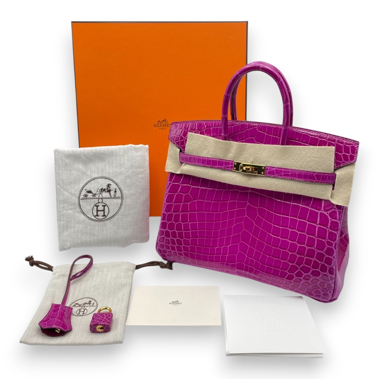 エルメス バーキン 25 ローズシェヘラザード クロコダイルニロティカス