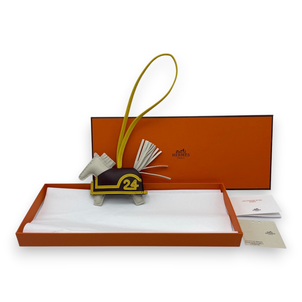 エルメス☆ロデオ☆チャーム☆クレ エルメス ロデオチャーム ロベオ24 PM クレ/テール/ジョーヌナプル K