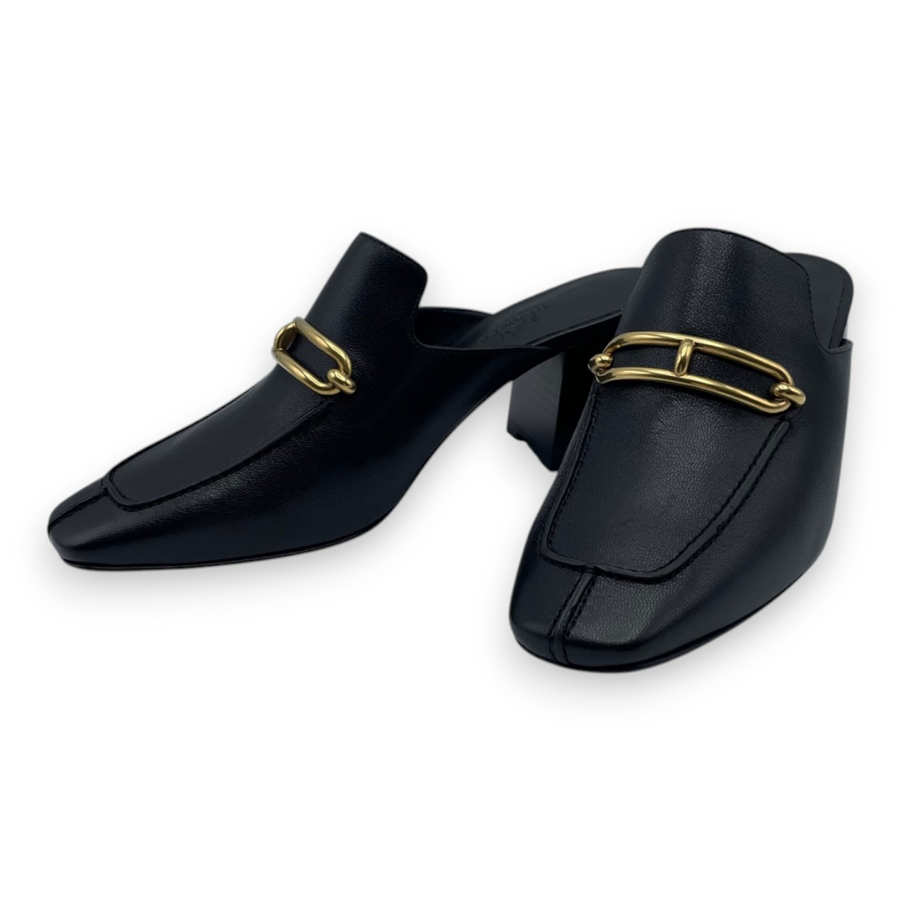 エルメス ダイアン バックル ミュール 37 ノワール 23.5cm