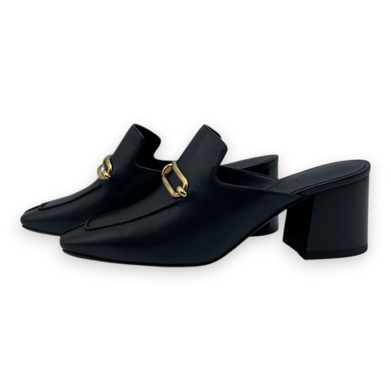 エルメス ダイアン バックル ミュール 37 ノワール 23.5cm