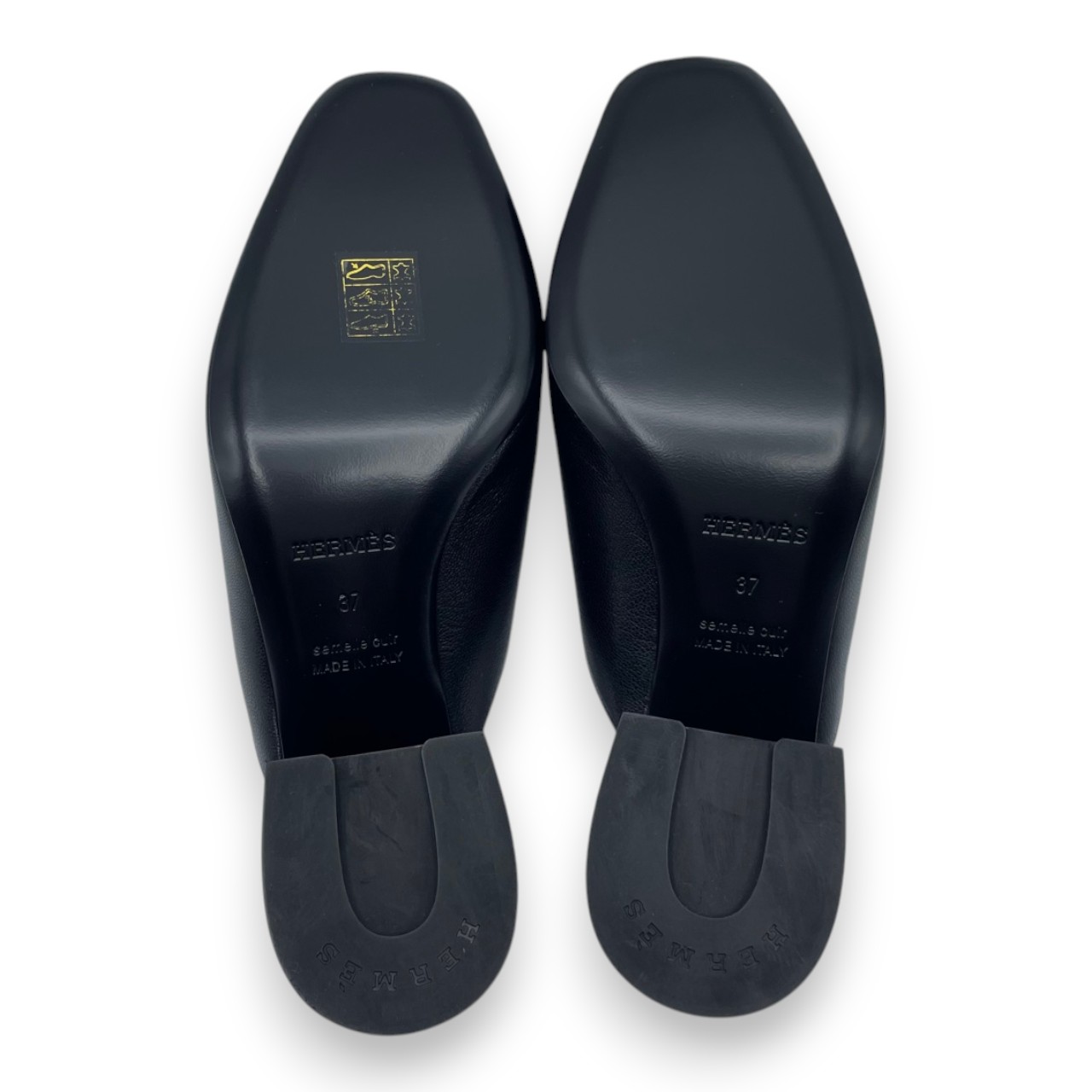 エルメス ダイアン バックル ミュール 37 ノワール 23.5cm