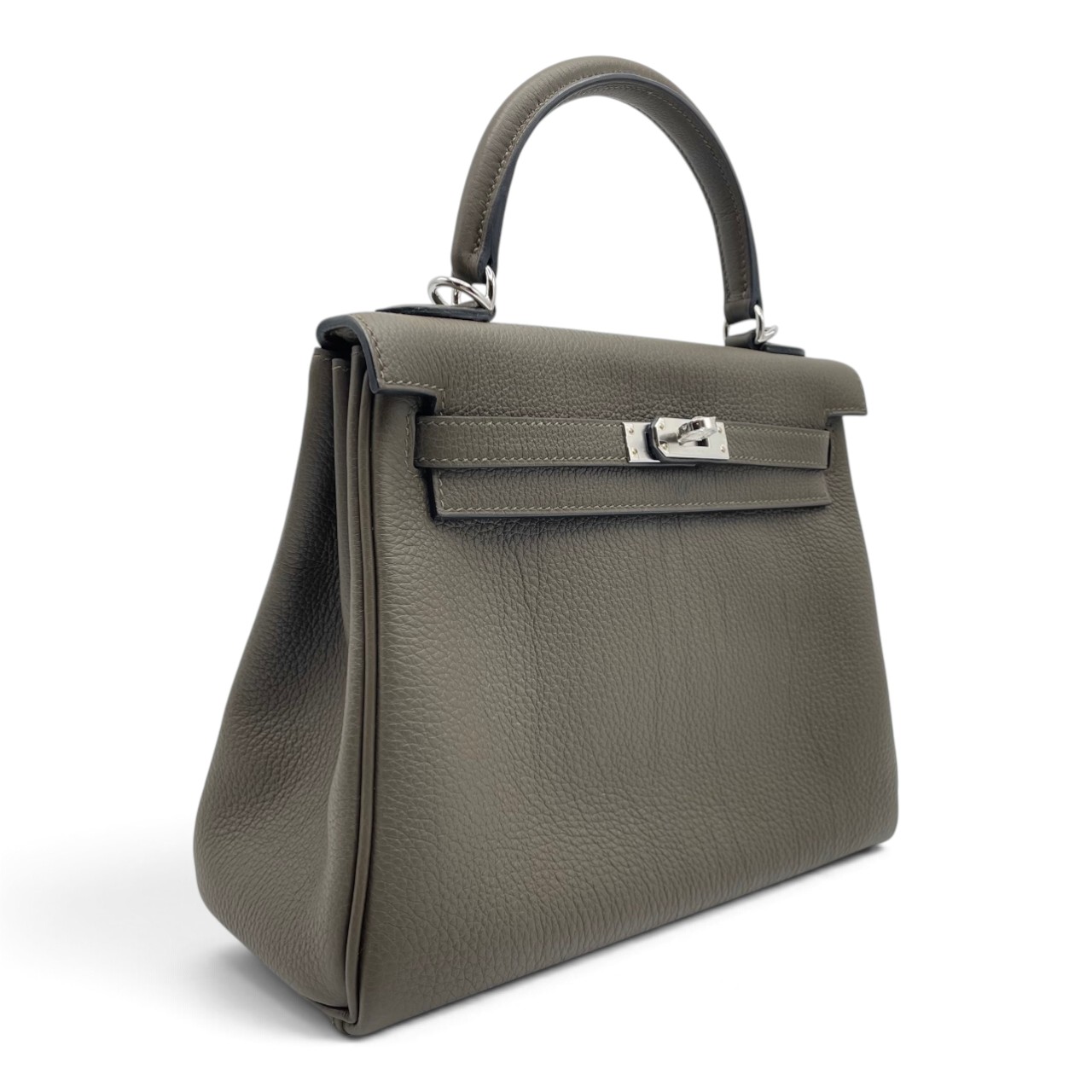【現金特価】エルメス ケリー 25 ヴェールロデン トゴ シルバー金具 G刻印