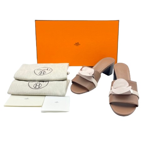 エルメス ジジ サンダル 37 ローズペルル 24cm