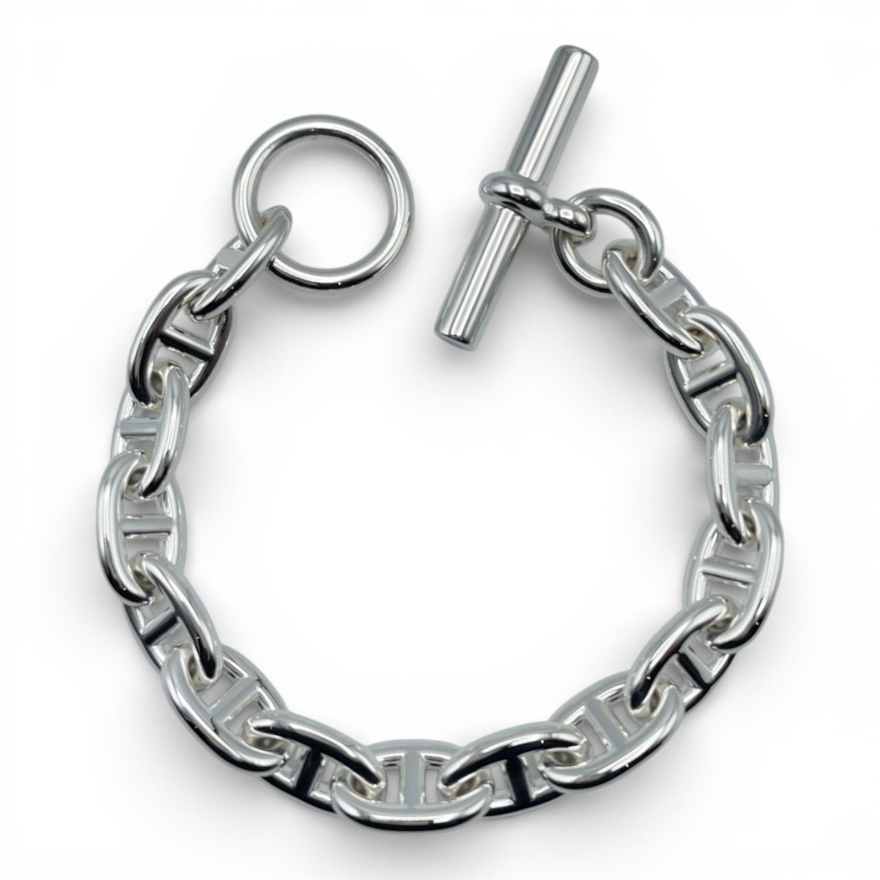 エルメス シェーヌ・ダンクル ブレスレット MM シルバー925 15コマ