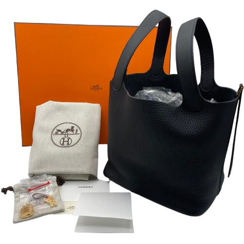 エルメス ピコタンロック MM ノワール トリヨンクレマンス ゴールド金具 W刻印