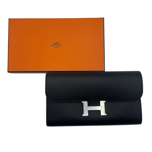 エルメス コンスタンスロング ノワール ヴォーエプソン シルバー金具 C刻印