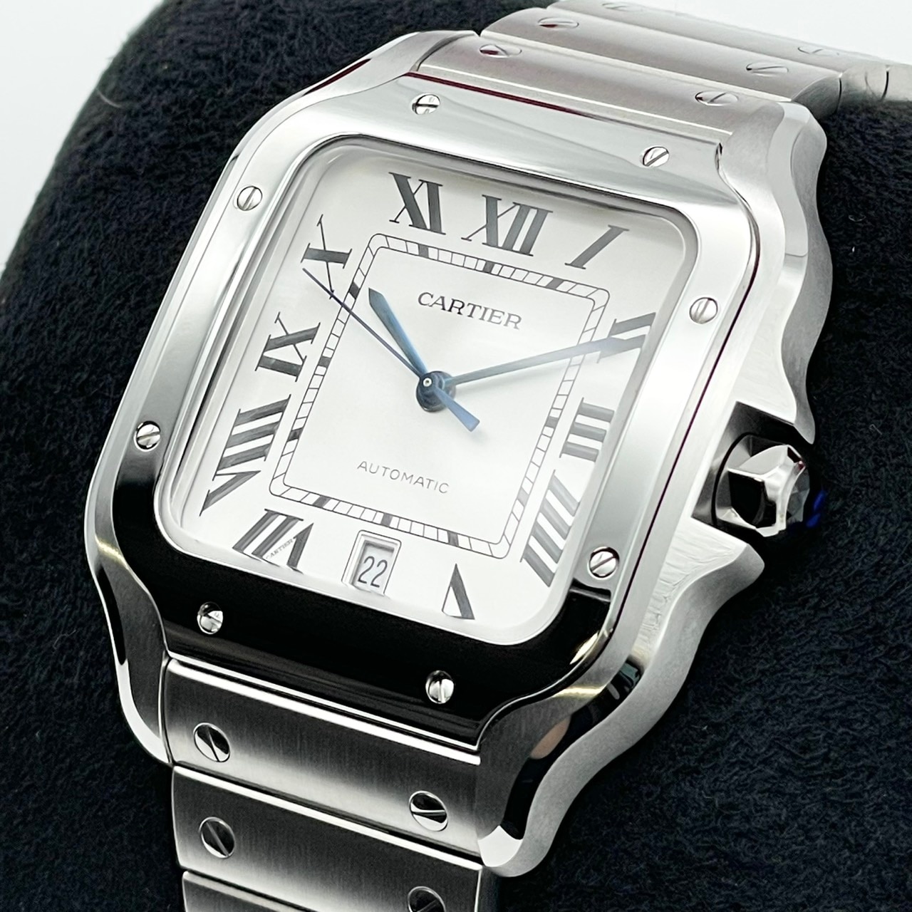 Cartier サントスドゥカルティエ　ホワイトレザーベルト MM 用 Cartier サントスドゥカルティエ ホワイトレザーベルト MM 用 - メルカリ