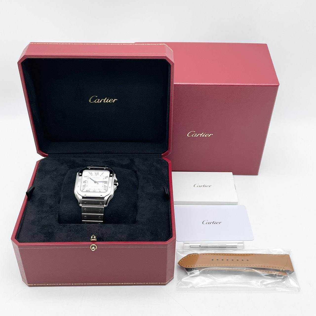 【定価137万円！】カルティエ サントス ドゥ カルティエ ウォッチ WSSA0018 ホワイト LM 39.8mm