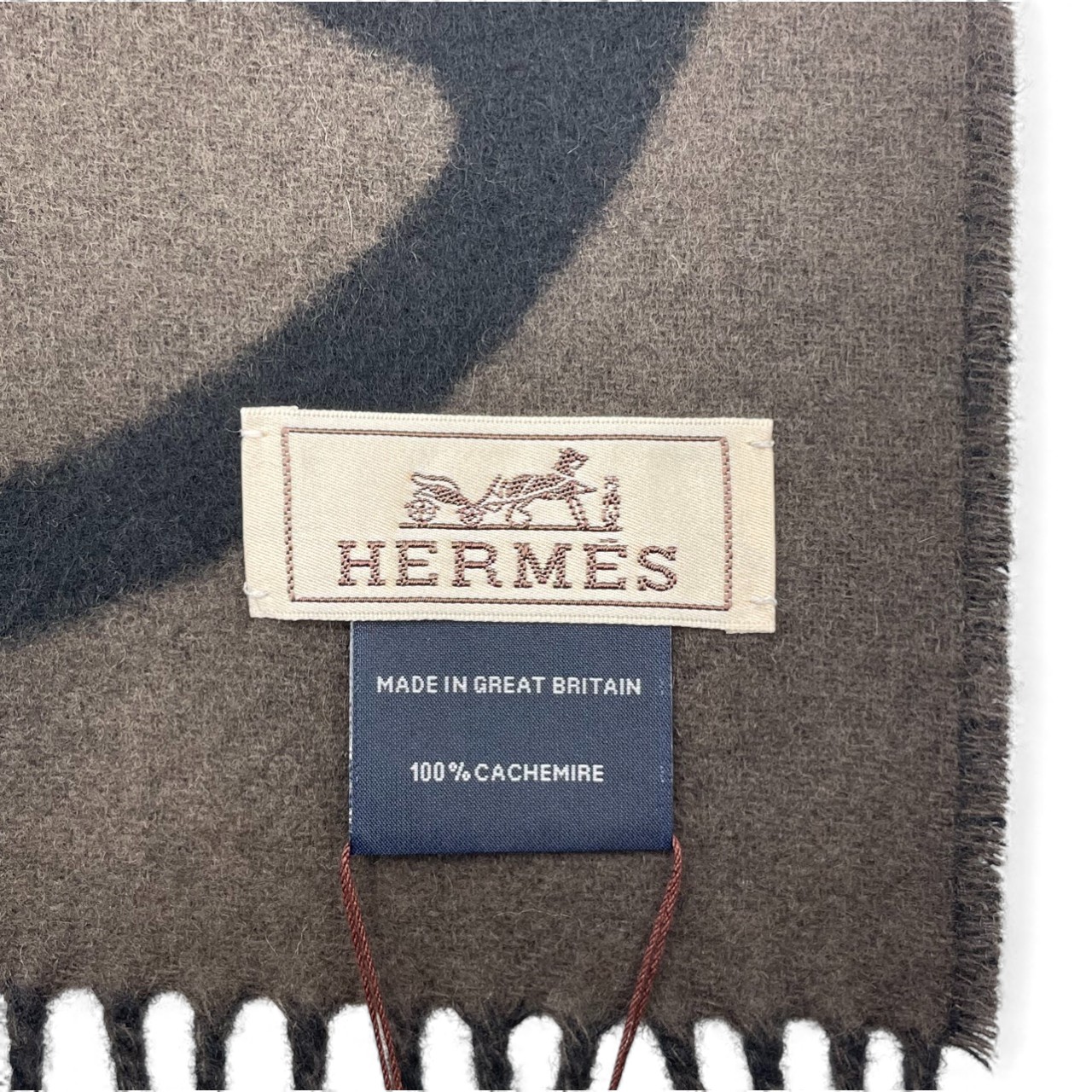 エルメス マフラー メタル・エケストル 40×170 ノワール / カフェ