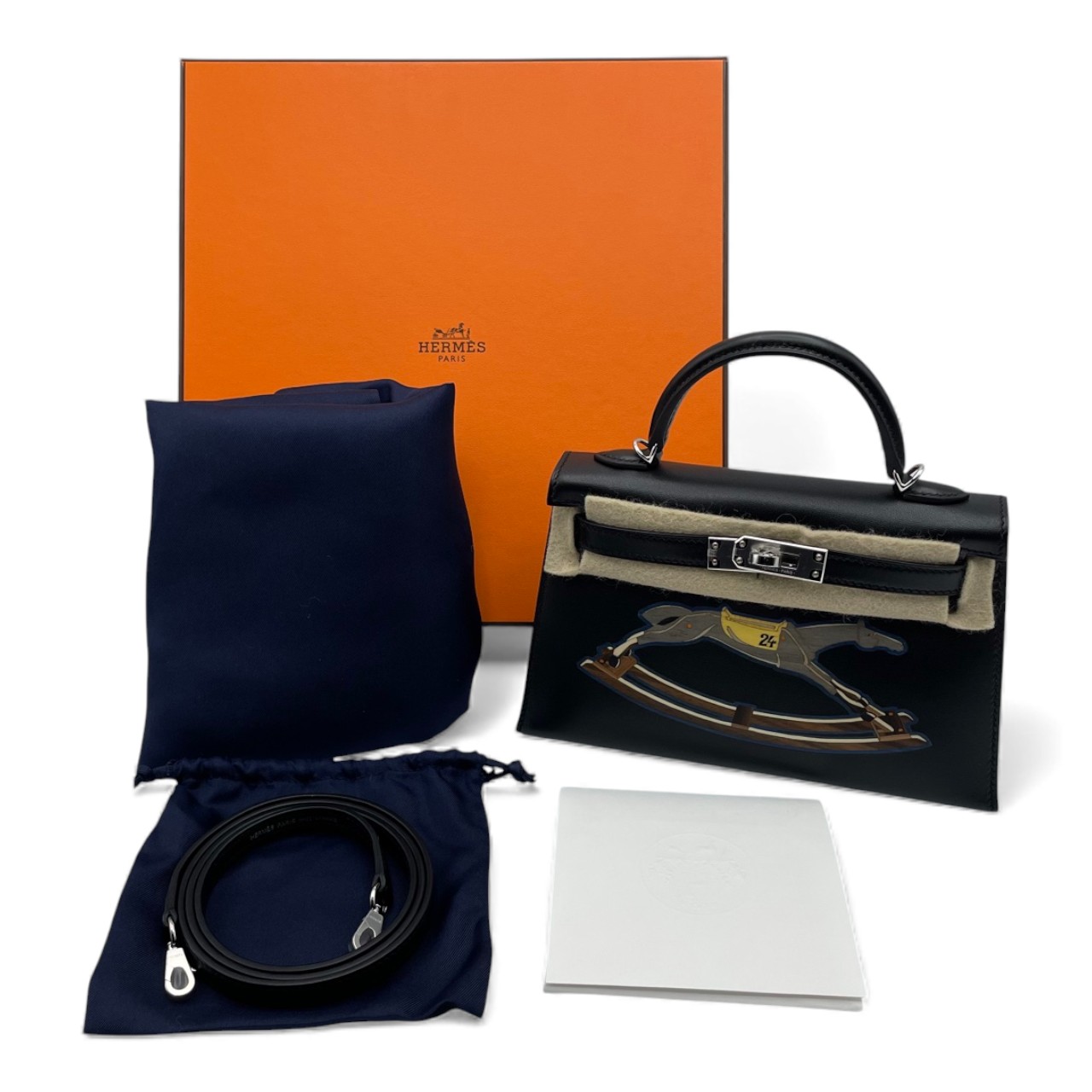 エルメス ミニケリー シュヴァル・ド・ボワ ノワール タデラクト