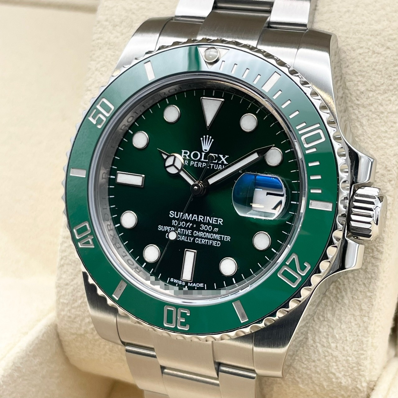 ロレックス サブマリーナーデイト 116610LV グリーン オイスターブレス 40mm