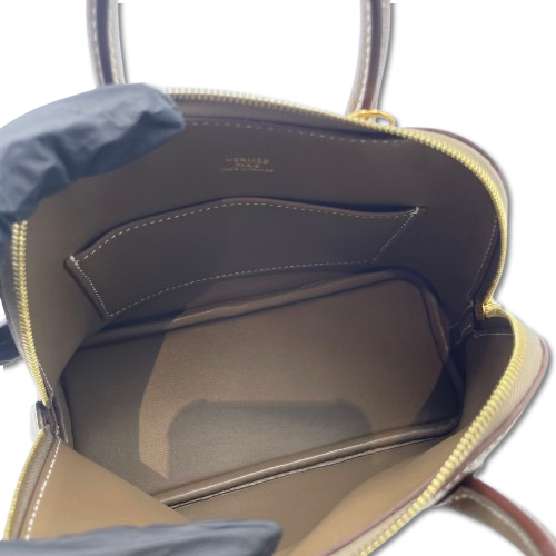 エルメス ボリード1923 ミニ エトゥープ シェーブル ゴールド金具 W刻印