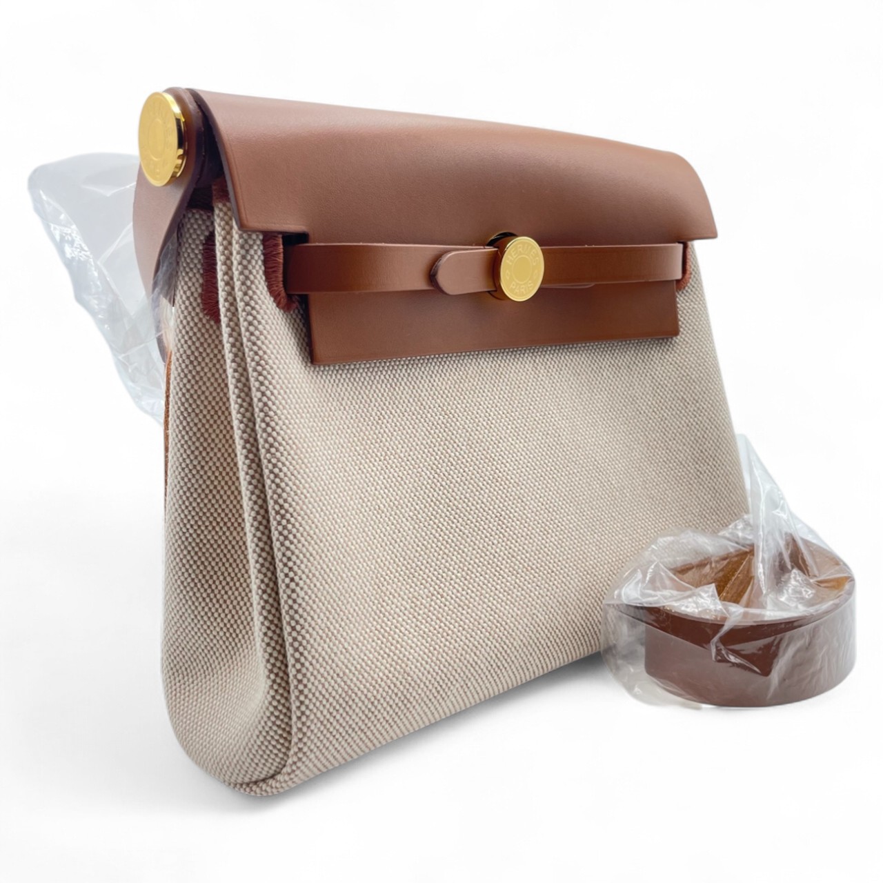 エルメス エールバッグ ジップ ミニ 20 エクリュ/フォーヴ トワル